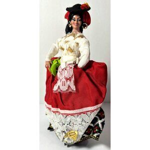 Vintage Grau Calella Flamenco Dancer Doll Espana Made In Spain Original Sticker